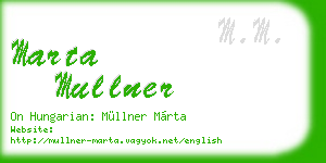 marta mullner business card